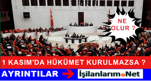 1 KASIMDA HÜKÜMET KURULMAZSA