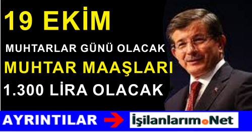 19 EKİM MUHTARLAR GÜNÜ