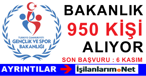 950 KİŞİ ALIMI BAŞVURU