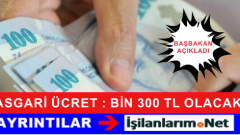 Başbakan Davutoğlu Açıkladı: Asgari Ücret BİN 300 TL Olacak