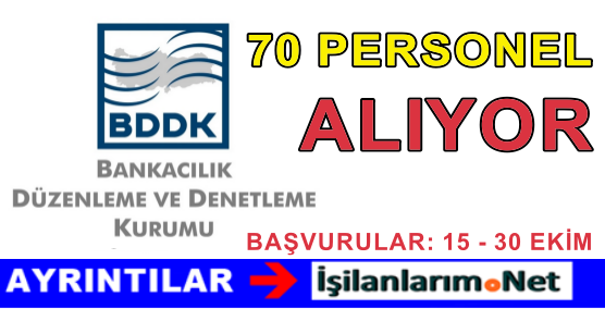 BDDK 70 UZMAN ALIMI