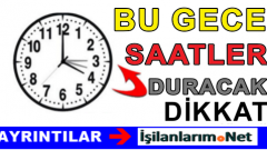 Dikkat.! Türkiye’de Saatler 25 Ekim’de Geriye Alınmayacak