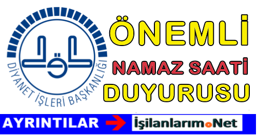 DİYANET 8 KASIM NAMAZ DUYURUSU