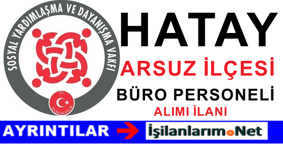 HATAY ARSUZ EKİM KASIM SYDV İLANI