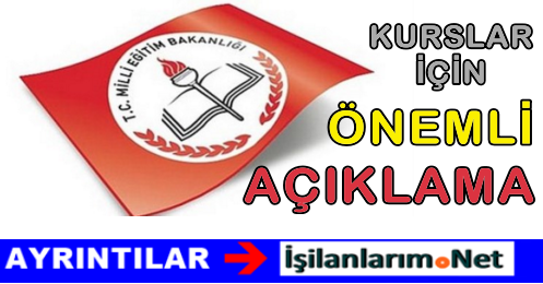 MEB KURSLAR İÇİN ÖNEMLİ UYARI GELDİ