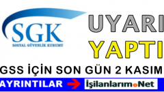 SGK GSS Prim Borcu Yapılandırmada Son Gün 2 Kasım