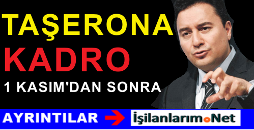 TAŞEORONA KADRO 1 KASIMDAN SONRA OLACAK
