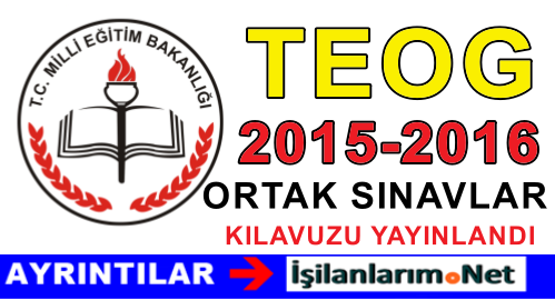 TEOG 2015-2016 ORTAK SINAVLAR KILAVUZU