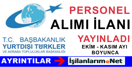 YTB UZMAN YARDIMCISI ALIMI EKİM KASIM
