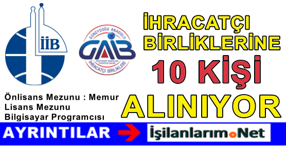 İhrcatçı birlikleri ekim 2015 ilanları