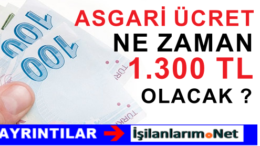 Asgari Ücret 1 Ocak 2016’dan İtibaren 1.300 TL Olacak
