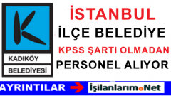 Kadıköy Belediyesi Kasım Ayı Sözleşmeli Personel Alımı İlanı