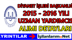 Diyanet İşleri Başkanlığı Uzman Yardımcısı Alımı 2016