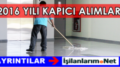 2016 Yılı Site Apartman Görevlisi Kapıcı Alımı İş İlanları