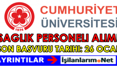 Cumhuriyet Üniversitesi Sağlık Personeli Alımı 2016