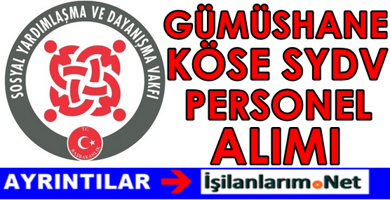 GUMUSHANE-KOSE-SYDV-PERSONEL-ALIMI-2016