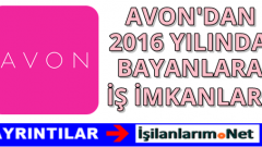 Avon Bölge Satış Sorumlusu Alımı İş İlanları 2016