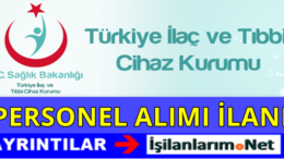Türkiye İlaç ve Tıbbi Cihaz Kurumu Personel Alımı 2016