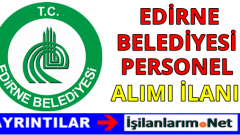 Edirne Belediyesi Personel Alımı 2016