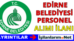 Edirne Belediyesi Personel Alımı 2016