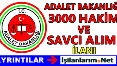 Adalet Bakanlığı 3000 Hakim ve Savcı Alımı